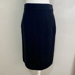 Blumarine Made In Italy Black Tulip Hem Skirt Office Siren Y2K Vintage 90s